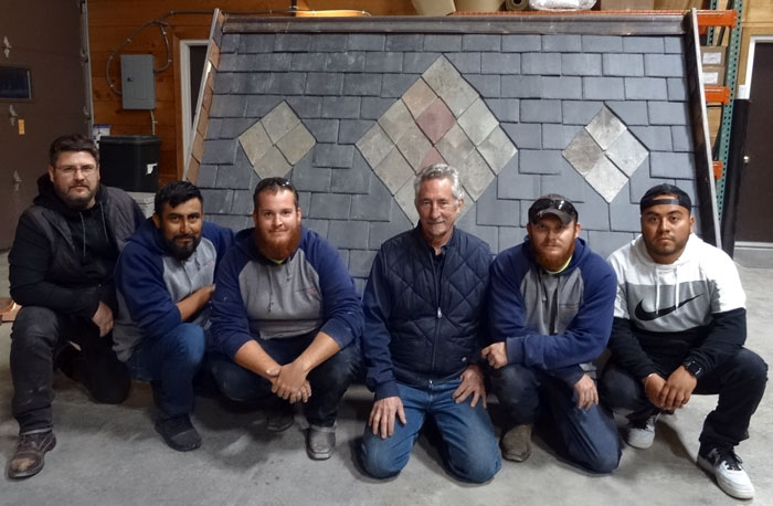 Slate roof repair training, November 12, 2021, at the Slate Roof Training Center.