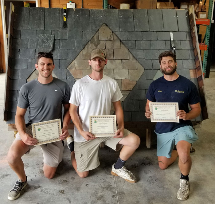 May 27, 2022 Slate Roof Repair Class Graduates