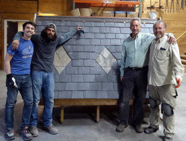 Slate Roof Repair Course at The Slate Roof Training Center, October 9, 2020.